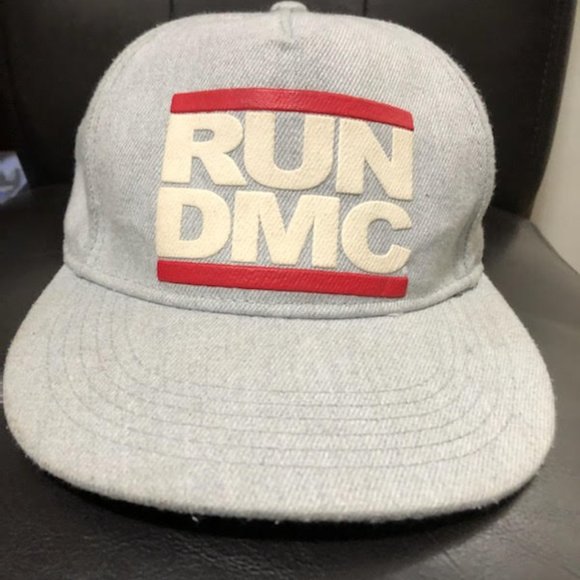 RARE 2016 RUN DMC H&M Gray Hip-Hop Snapback Baseball Cap Hat - Picture 1 of 5